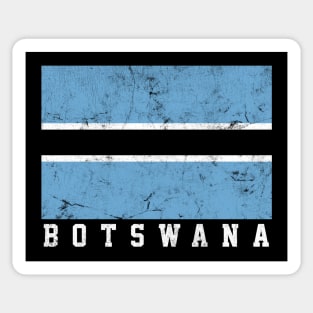 Botswana / Vintage Look Flag Design Sticker